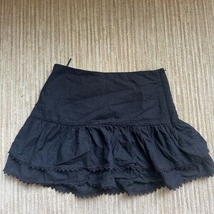 Zara Black Layered Mini Skirt